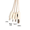 Square Bamboo Charging Cables Cables